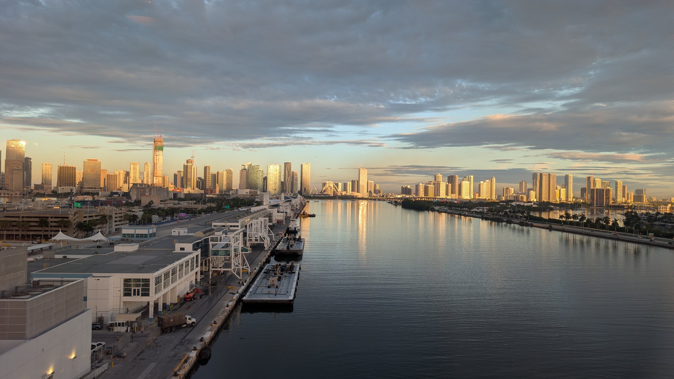 Miami skyline from the water