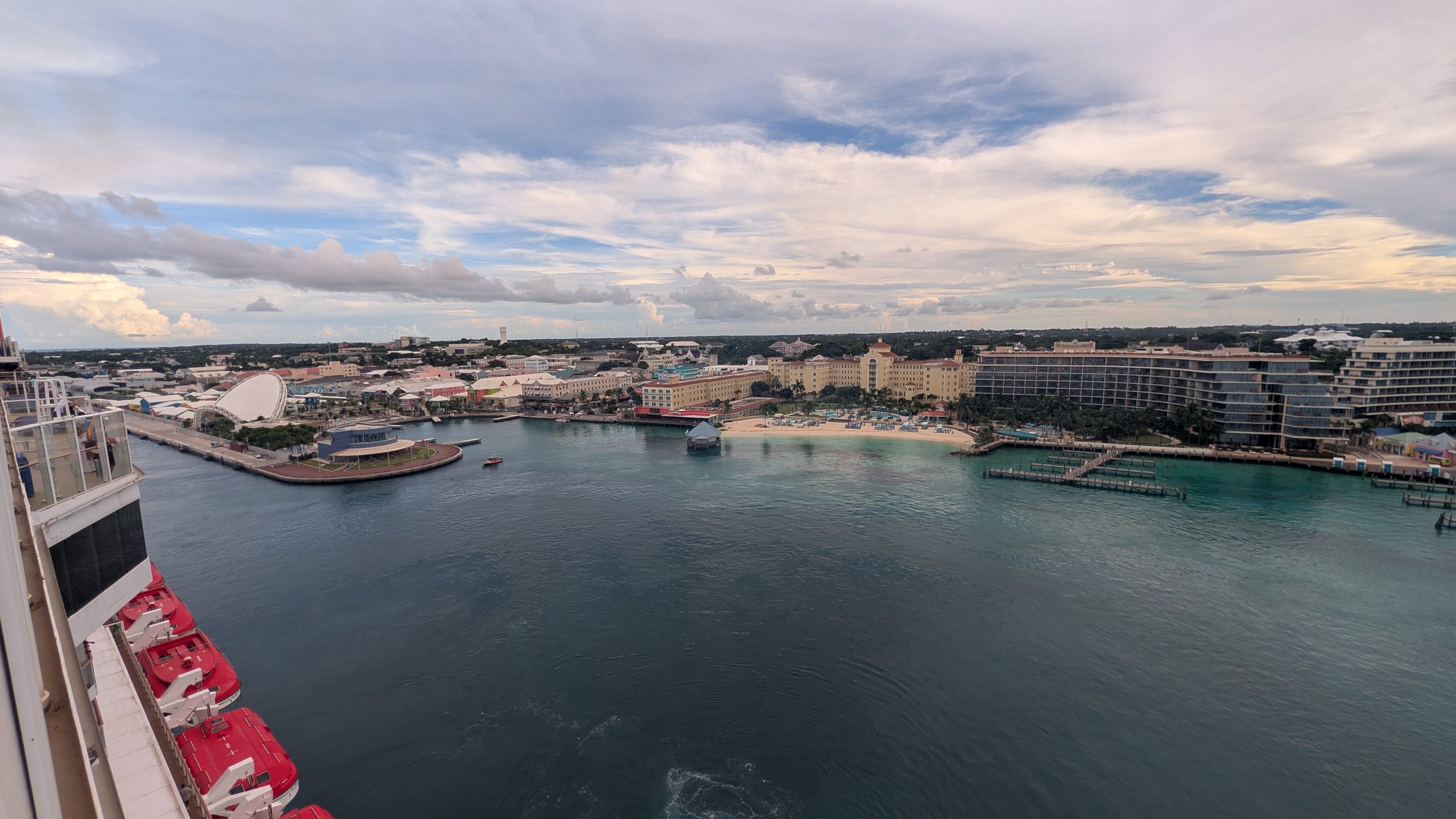 Nassau harbor at sunset