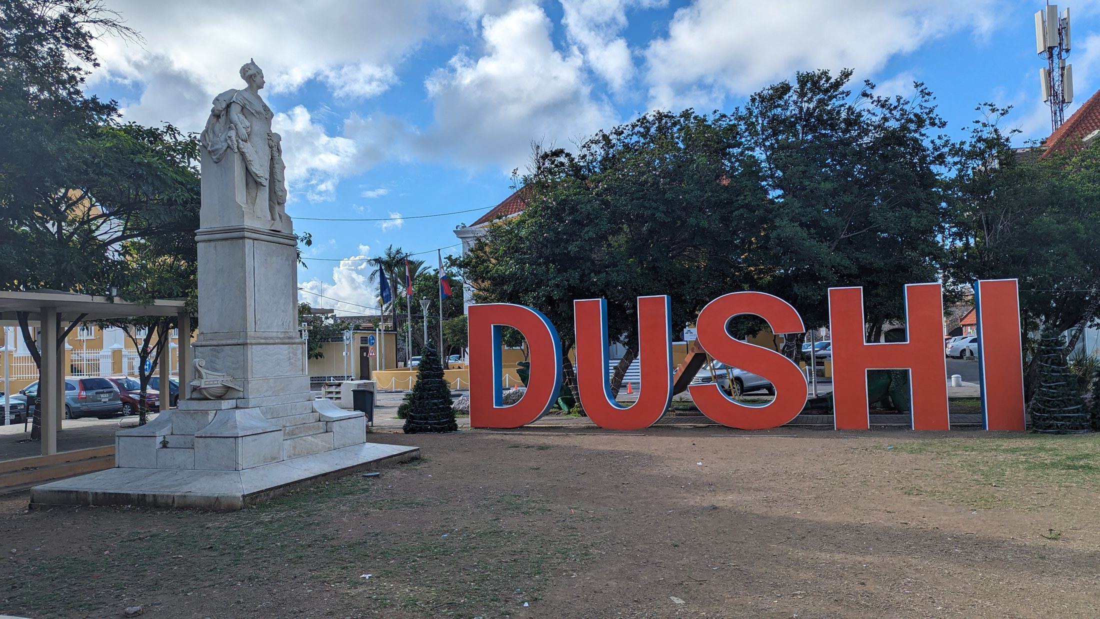 Dushi sign in Curaçao