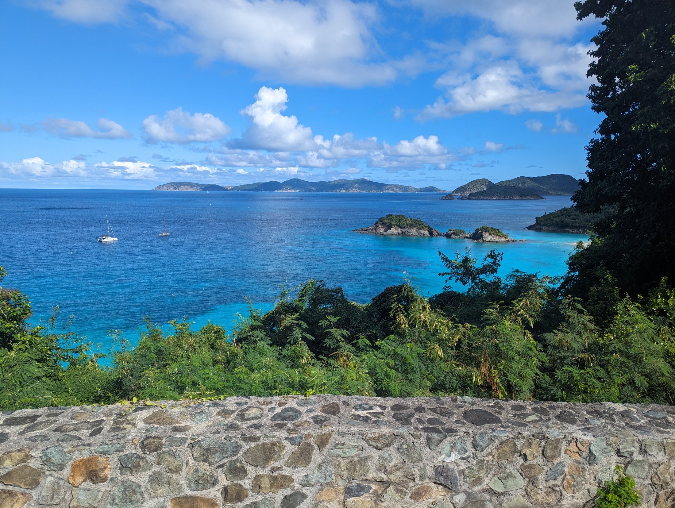 Caribbean island overlook
