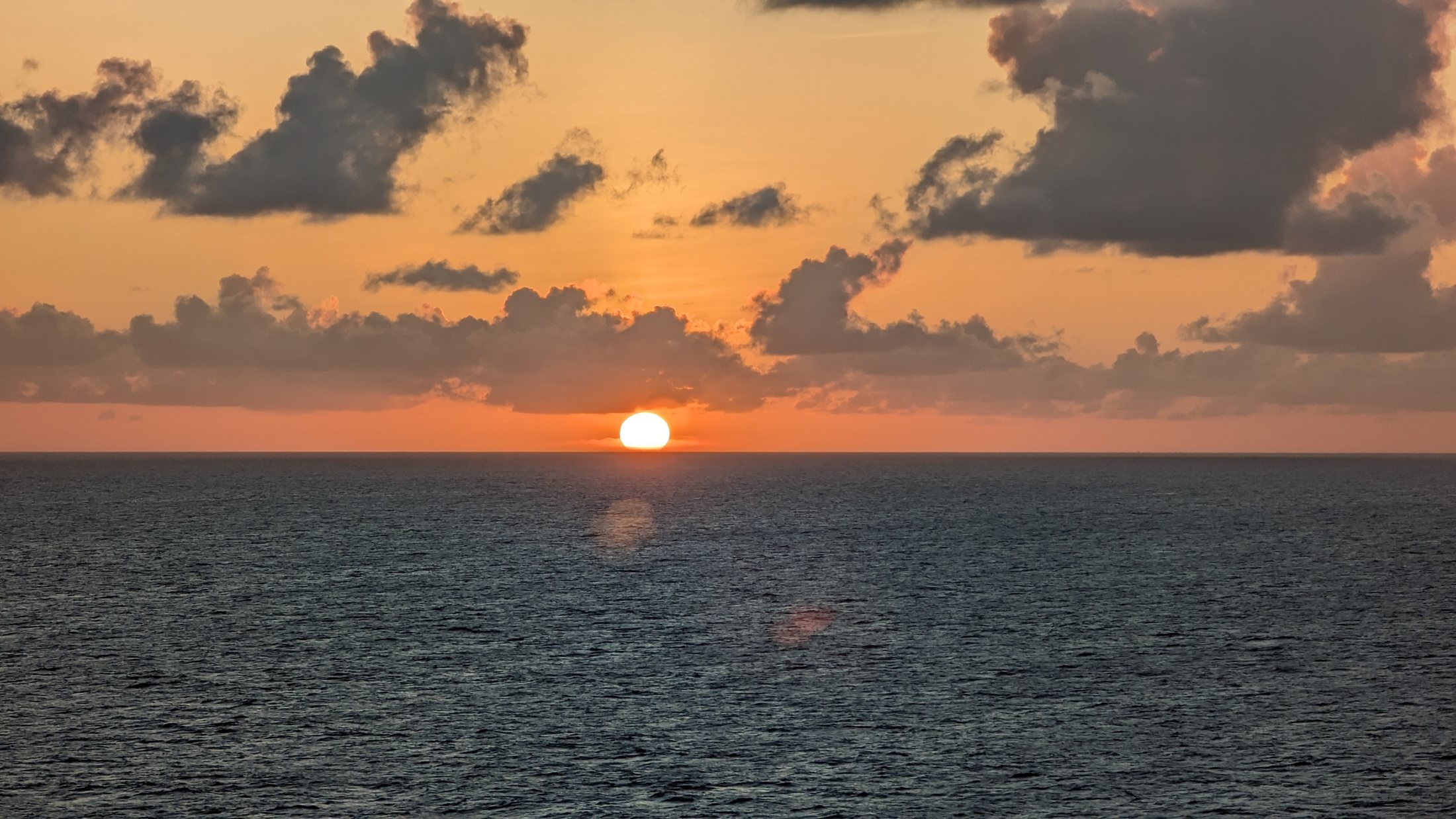 Sunset at sea
